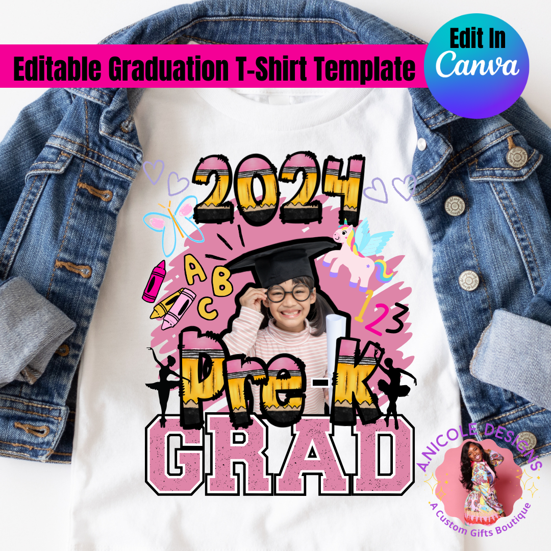 Editable Graduation T-Shirt Template #8