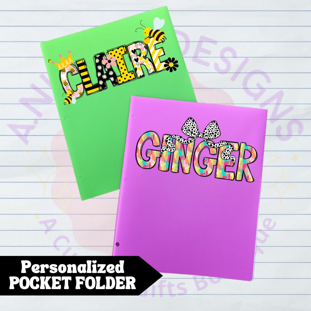 Back to School Name Folders| 3-Prong, Poly Folder