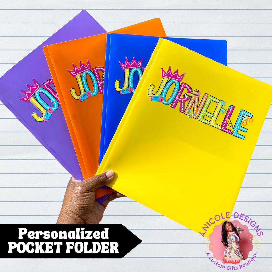 Back to School Name Folders| 3-Prong, Poly Folder