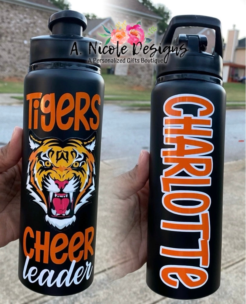 Mascot Cheerleading Water Bottles