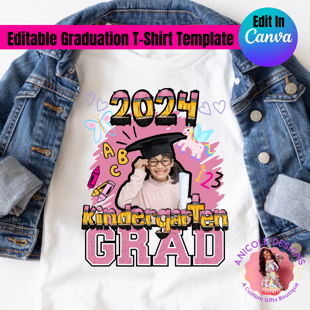 Editable Graduation T-Shirt Template #8