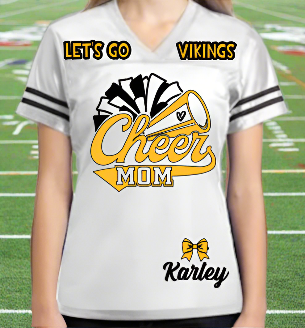 Cheer Mom Glitter/ Non Glitter Jersey