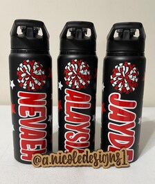 Design 3 Mascot Cheerleading Water Bottles/UVDTF