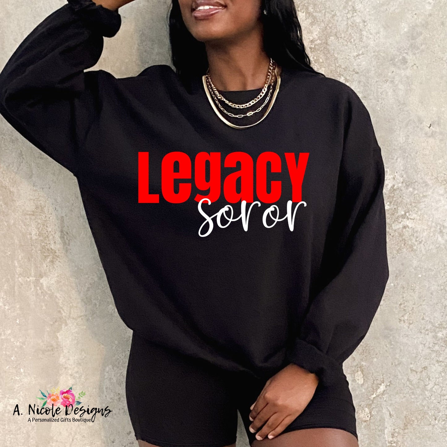 Legacy Soror Crewneck and T-Shirt | Sorority Girl | Delta Sigma Theta Sorority | DST