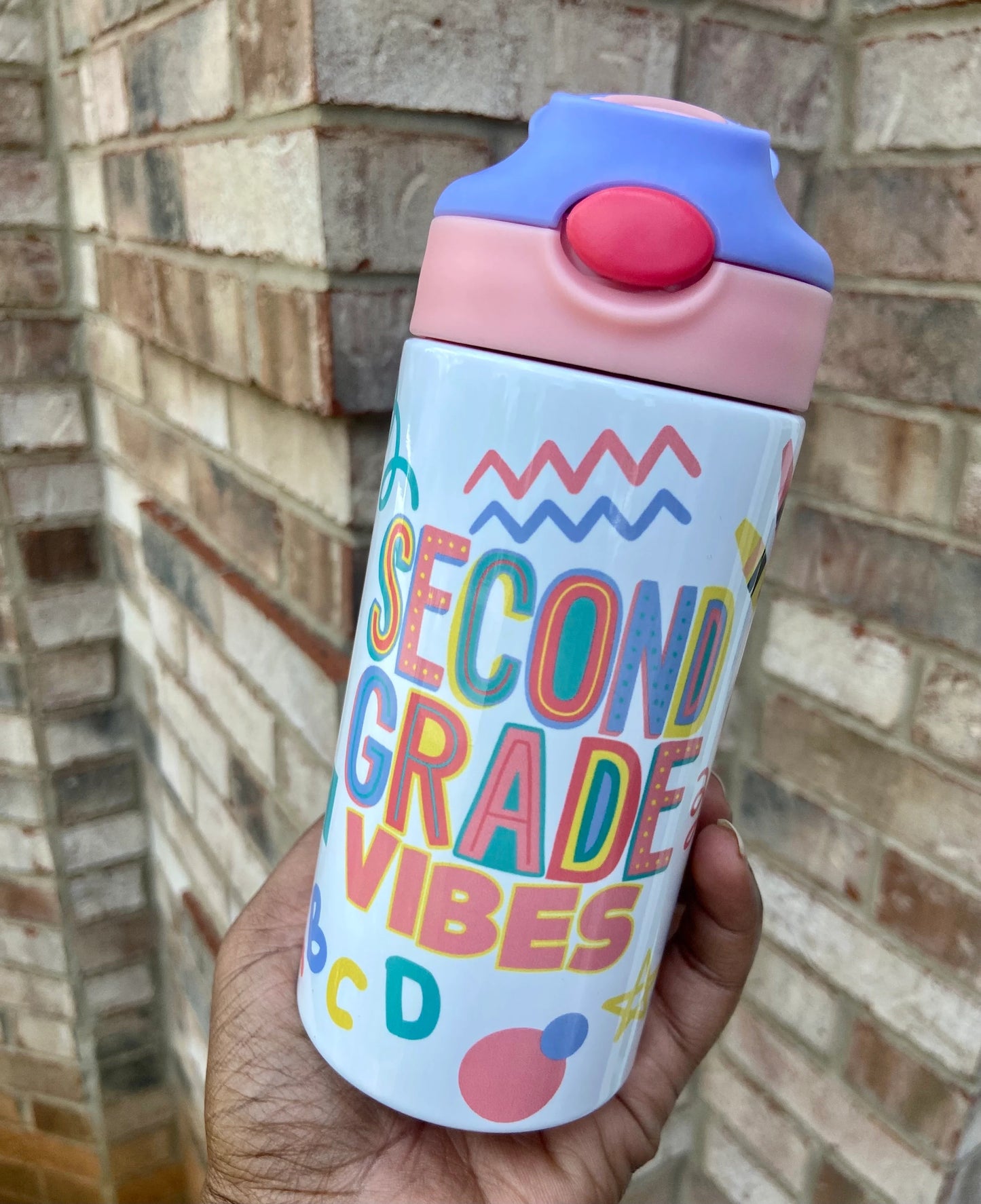 Back to School Kids Water Bottle Personalized