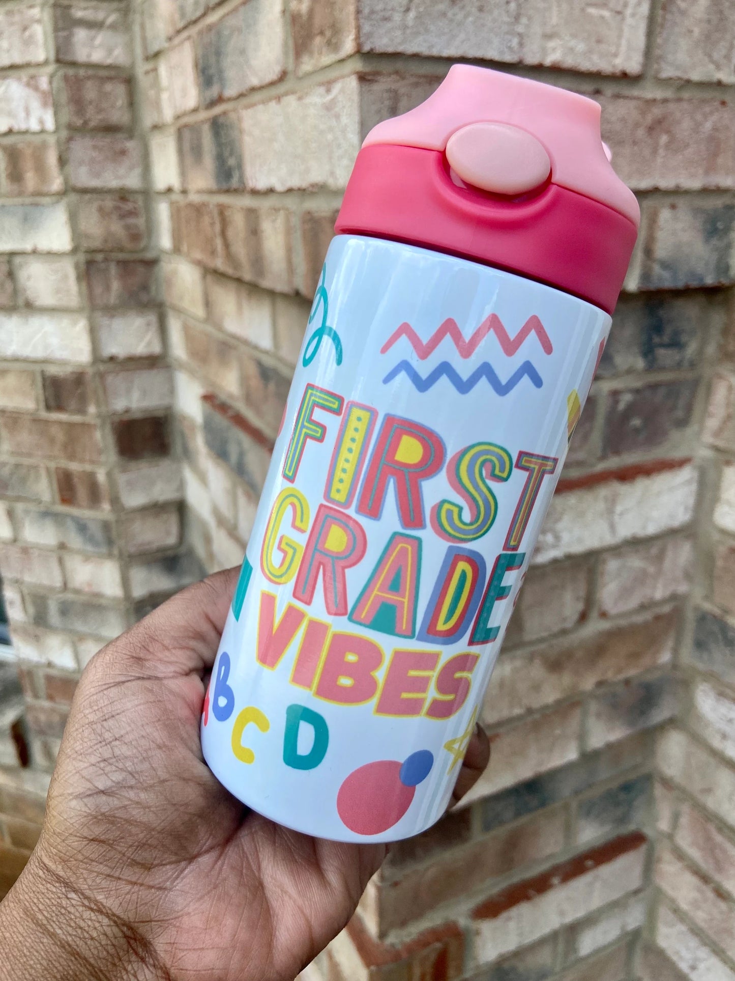 Back to School Kids Water Bottle Personalized