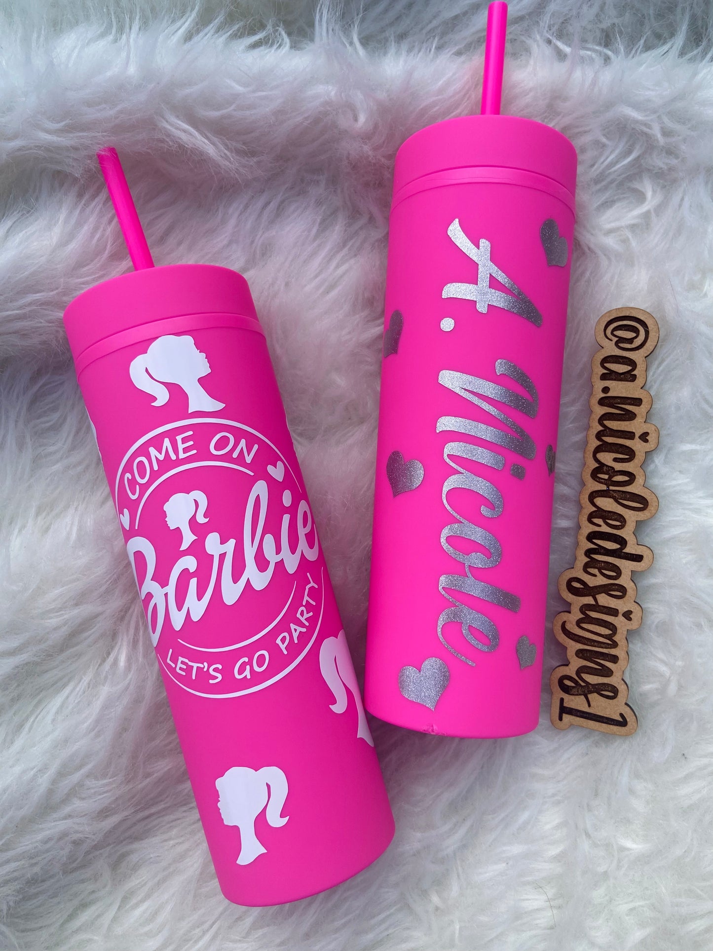 Hot Pink 16 oz Tumbler