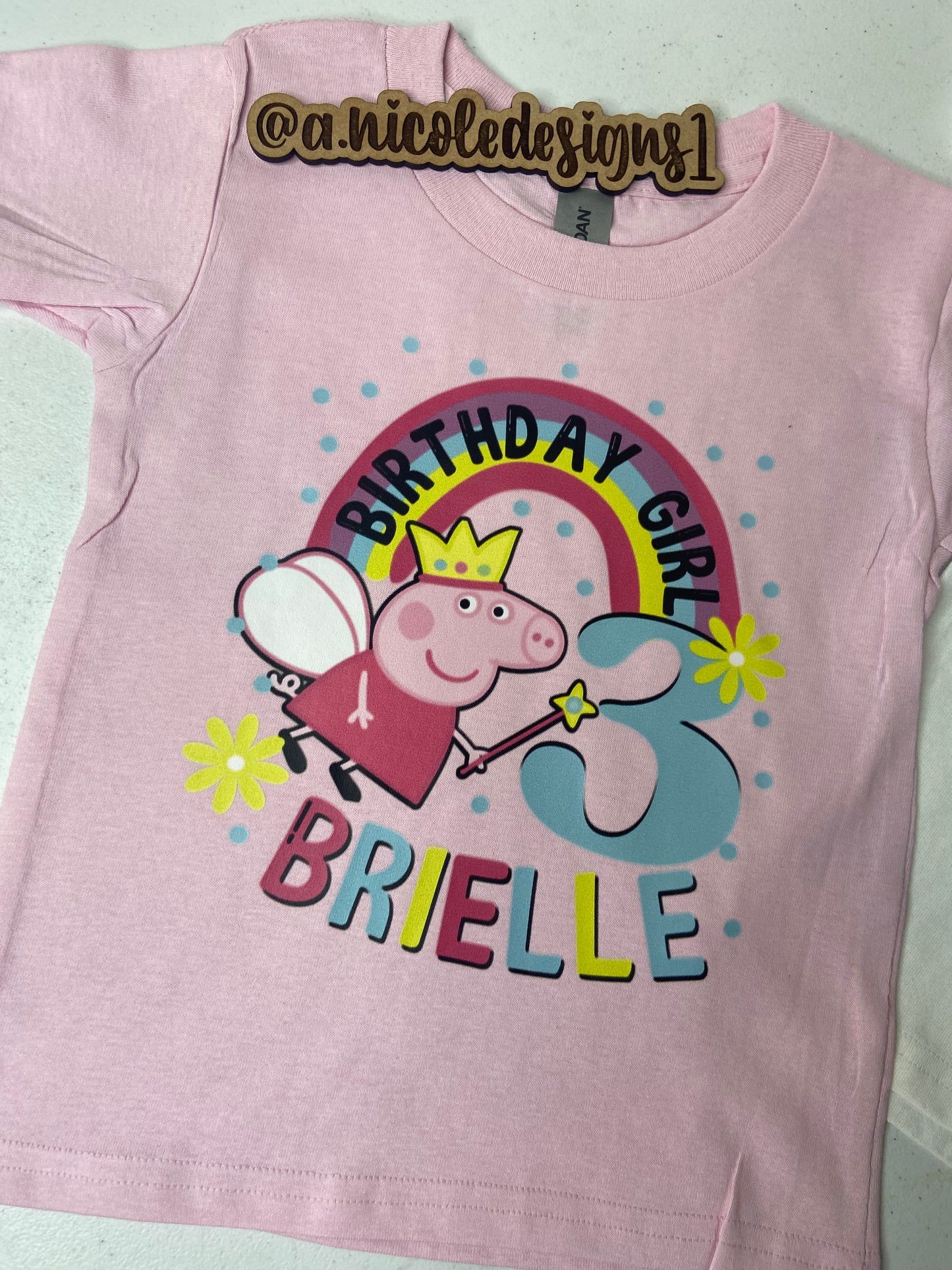 Peppa Pig Birthday Shirt | Kids Birthday Shirt | Peppa Pig