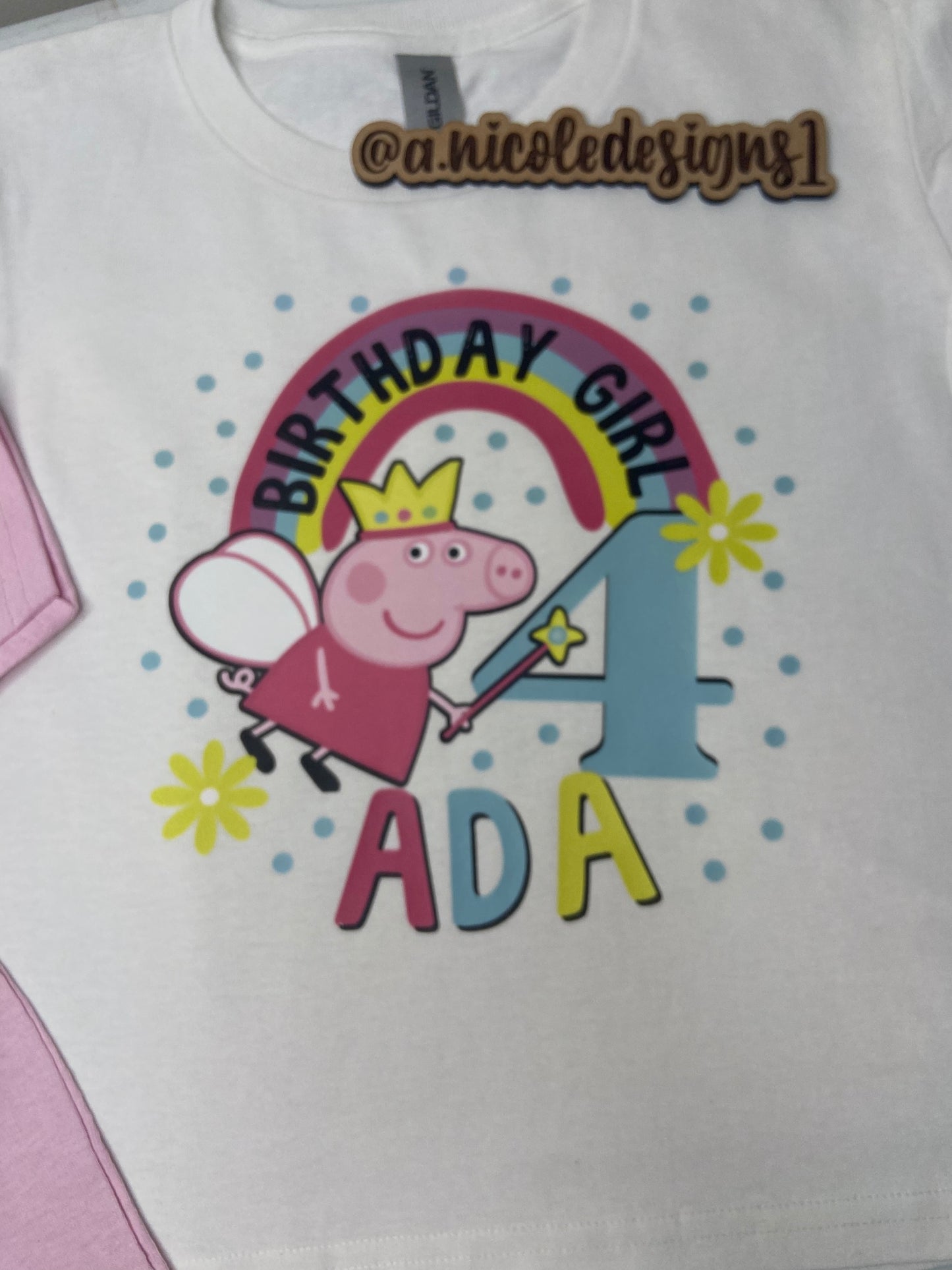 Peppa Pig Birthday Shirt | Kids Birthday Shirt | Peppa Pig