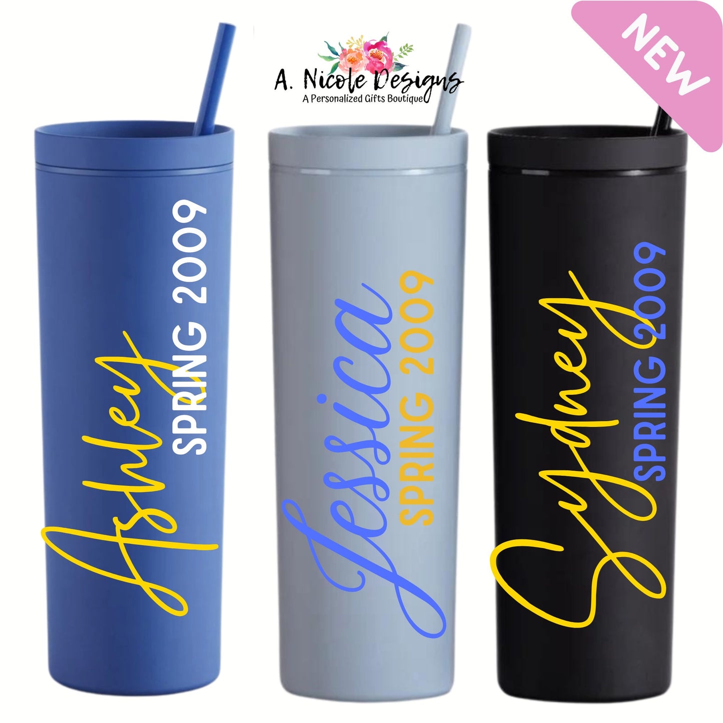 Sorority Crossing Year and Name Tumbler | Sigma Gamma Rho Inspired