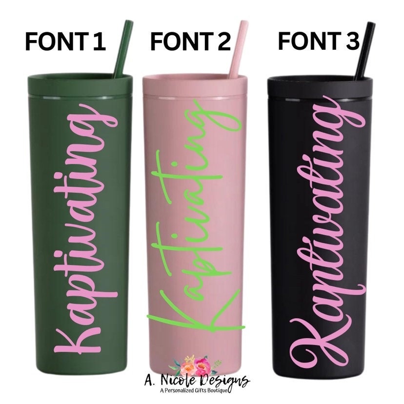 Personalized Tumbler | Name Tumbler | Alpha Kappa Alpha Sorority | Personalized Gift