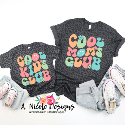 Leopard Print Cool Mom/ Cool Kid T-Shirt Set