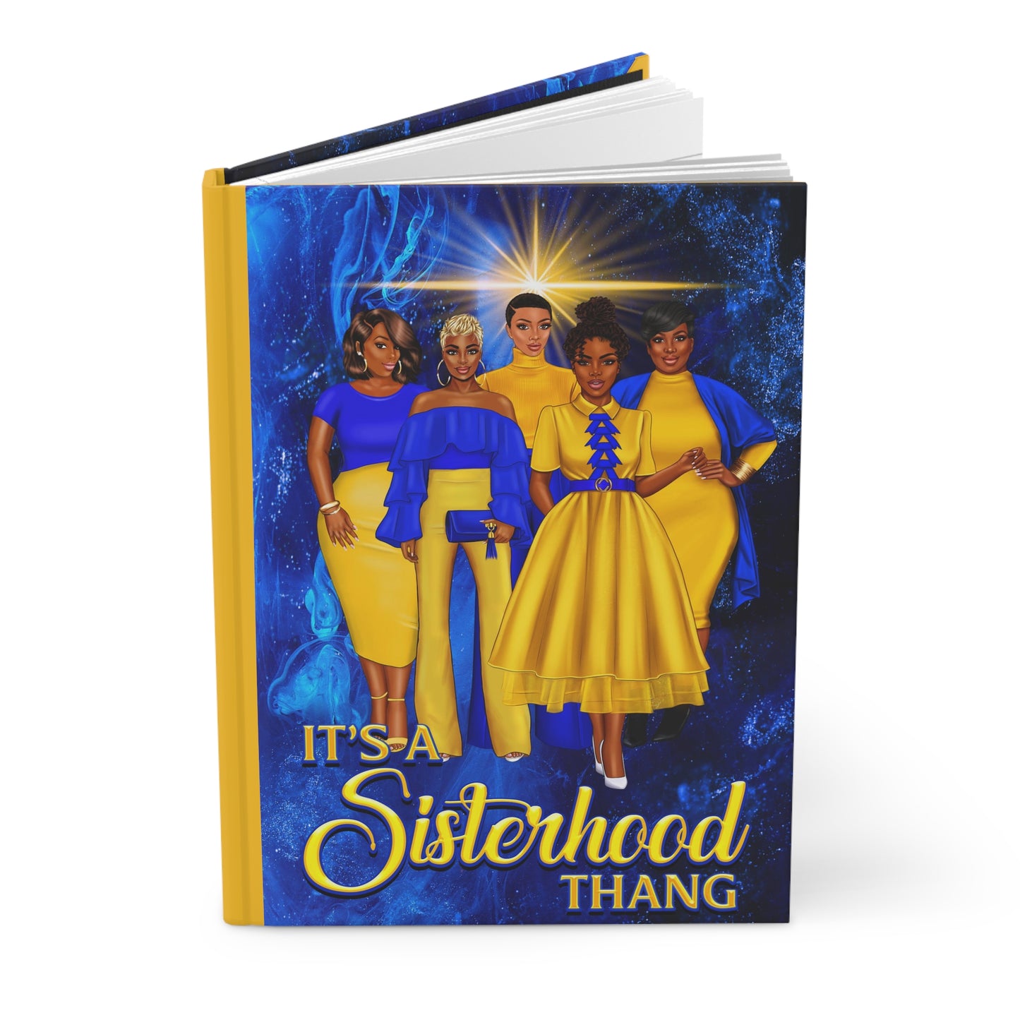 Blue and Yellow It's A Sisterhood Thing Journal Matte