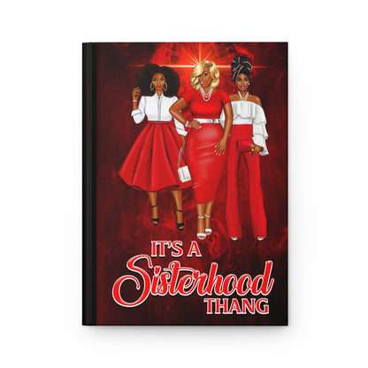 Red and Black It's A Sisterhood Thing Journal Matte