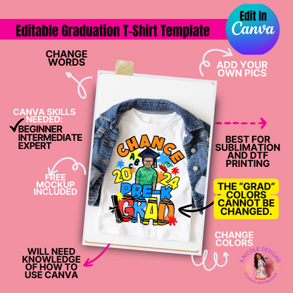 Editable Graduation T-Shirt Template #7