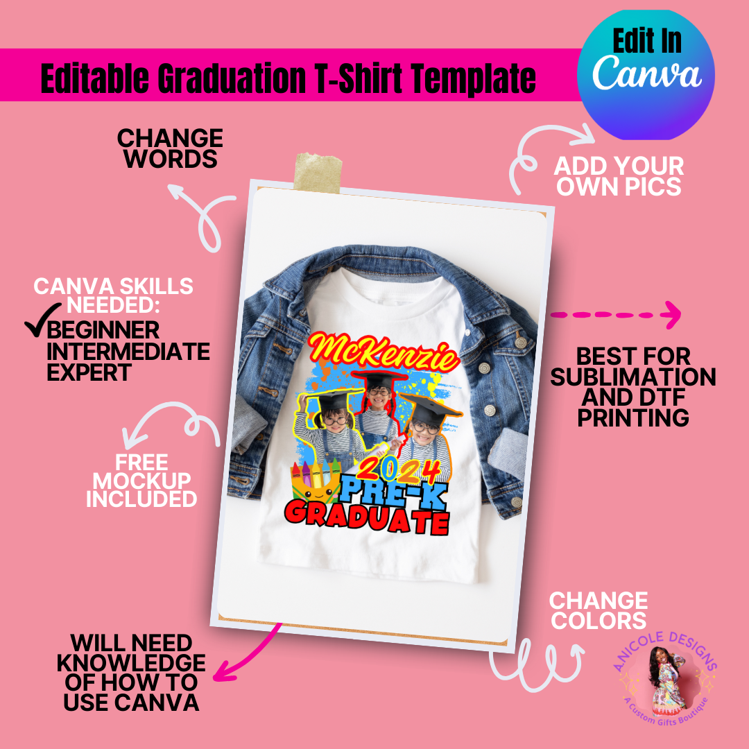Editable Graduation T-Shirt Template #9