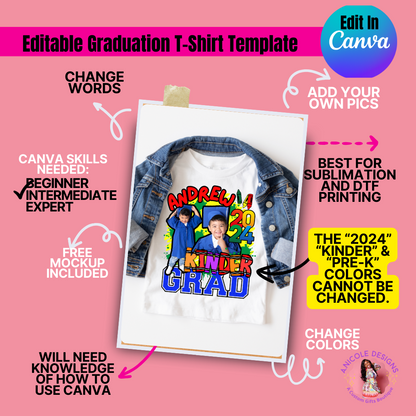 Editable Graduation T-Shirt Template #10