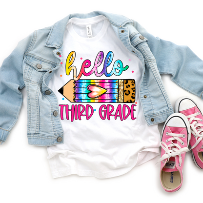 Hello Back to School w/pencil T-Shirt