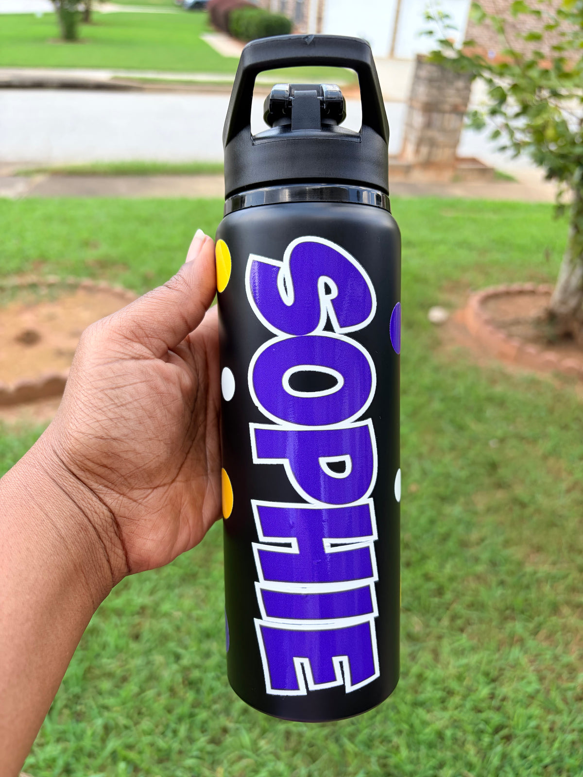 Design 1 Mascot Cheerleading Water Bottles/UVDTF