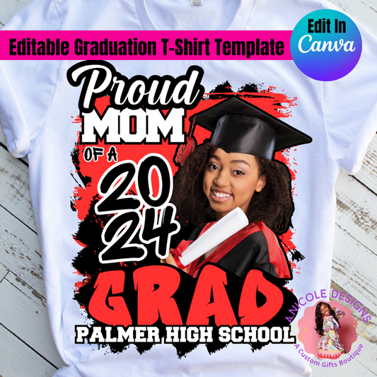 Editable Graduation T-Shirt Template #2