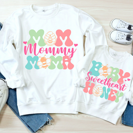 Mama/ Honey Mommy & Me T-Shirt Set