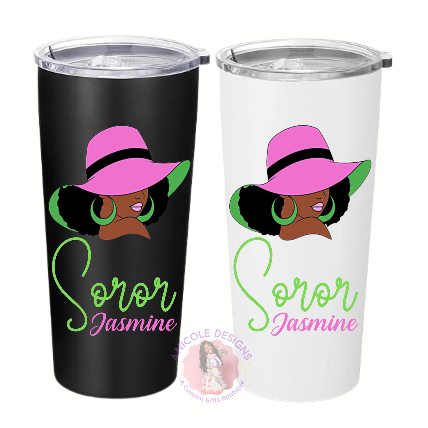 Alpha Kappa Alpha Inspired Soror Stainless Tumbler