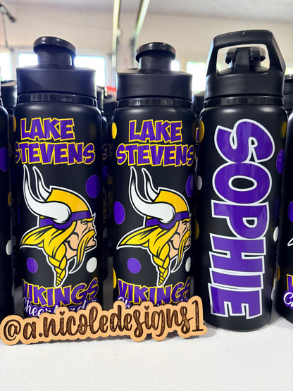 Design 1 Mascot Cheerleading Water Bottles/UVDTF