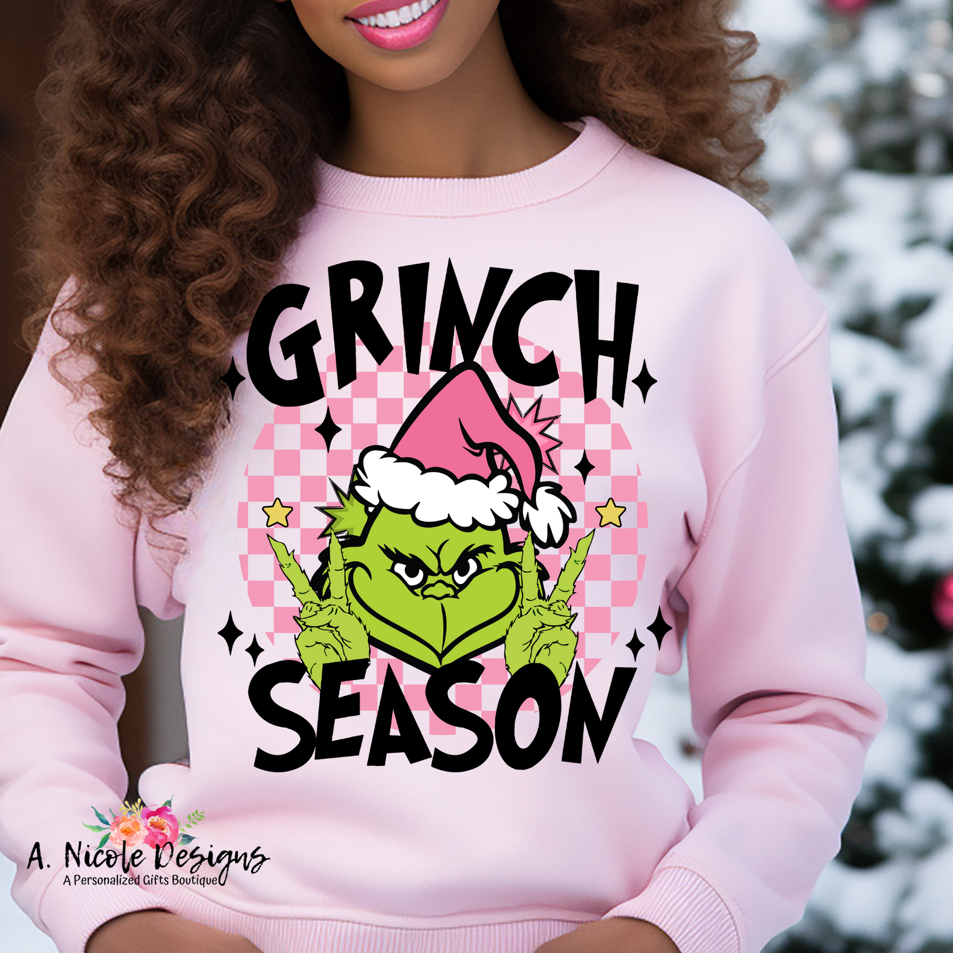 Grinch Season Sweatshirt A.Nicole Designs