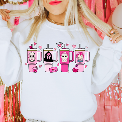 Horror Drinks Valentine Sweatshirt