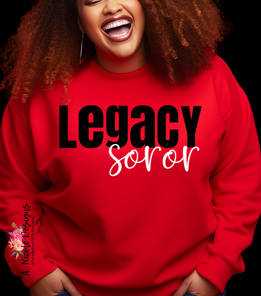 Legacy Soror Crewneck and T-Shirt | Sorority Girl | Delta Sigma Theta Sorority | DST