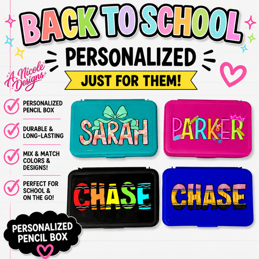 Pencil Box w/ Name | Back to School