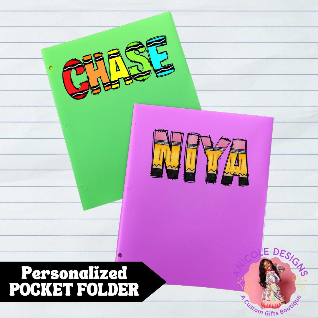 Back to School Name Folders| 3-Prong, Poly Folder
