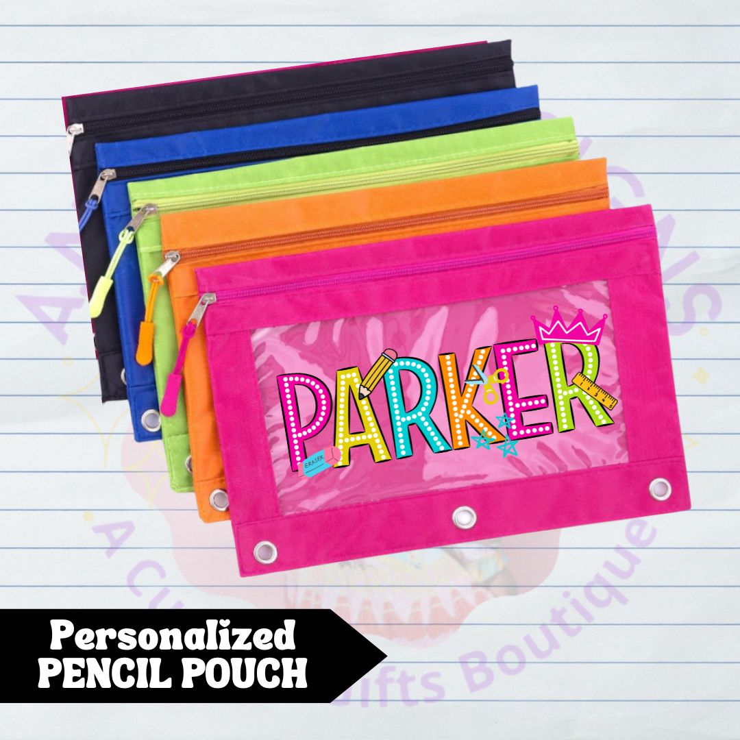 Pencil Pouch w/ Name | Back to School