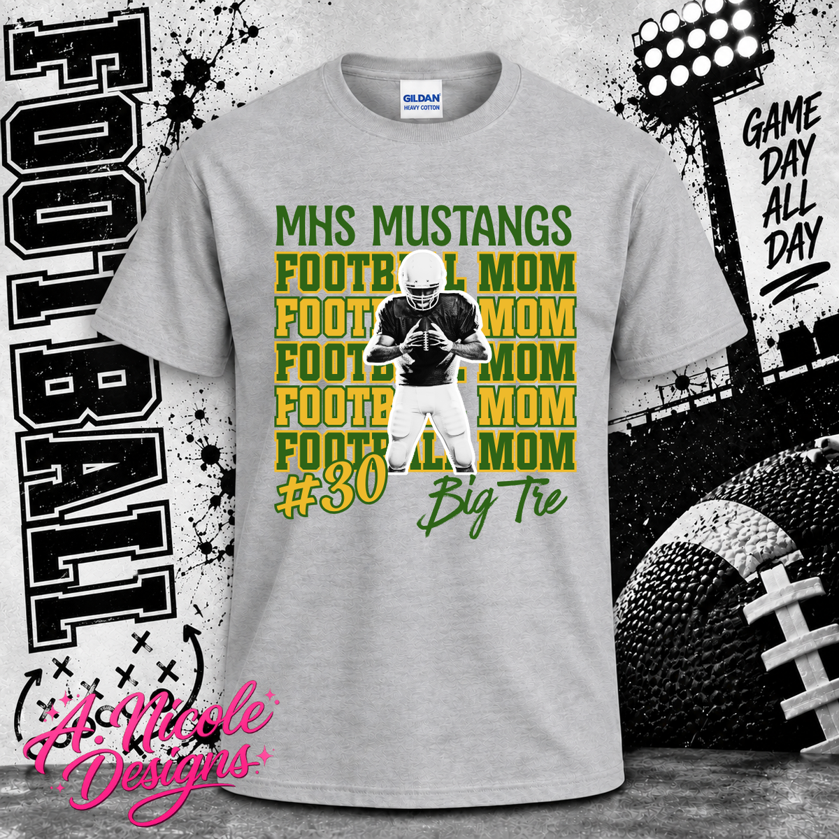 Football Mom Photo Shirt