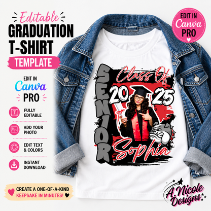 Editable Graduation T-Shirt Template #5