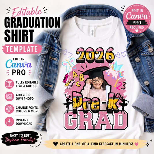 Editable Graduation T-Shirt Template #8