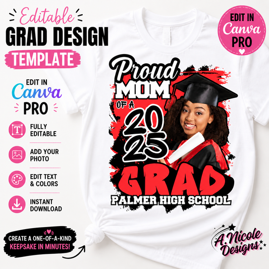 Editable Graduation T-Shirt Template #2