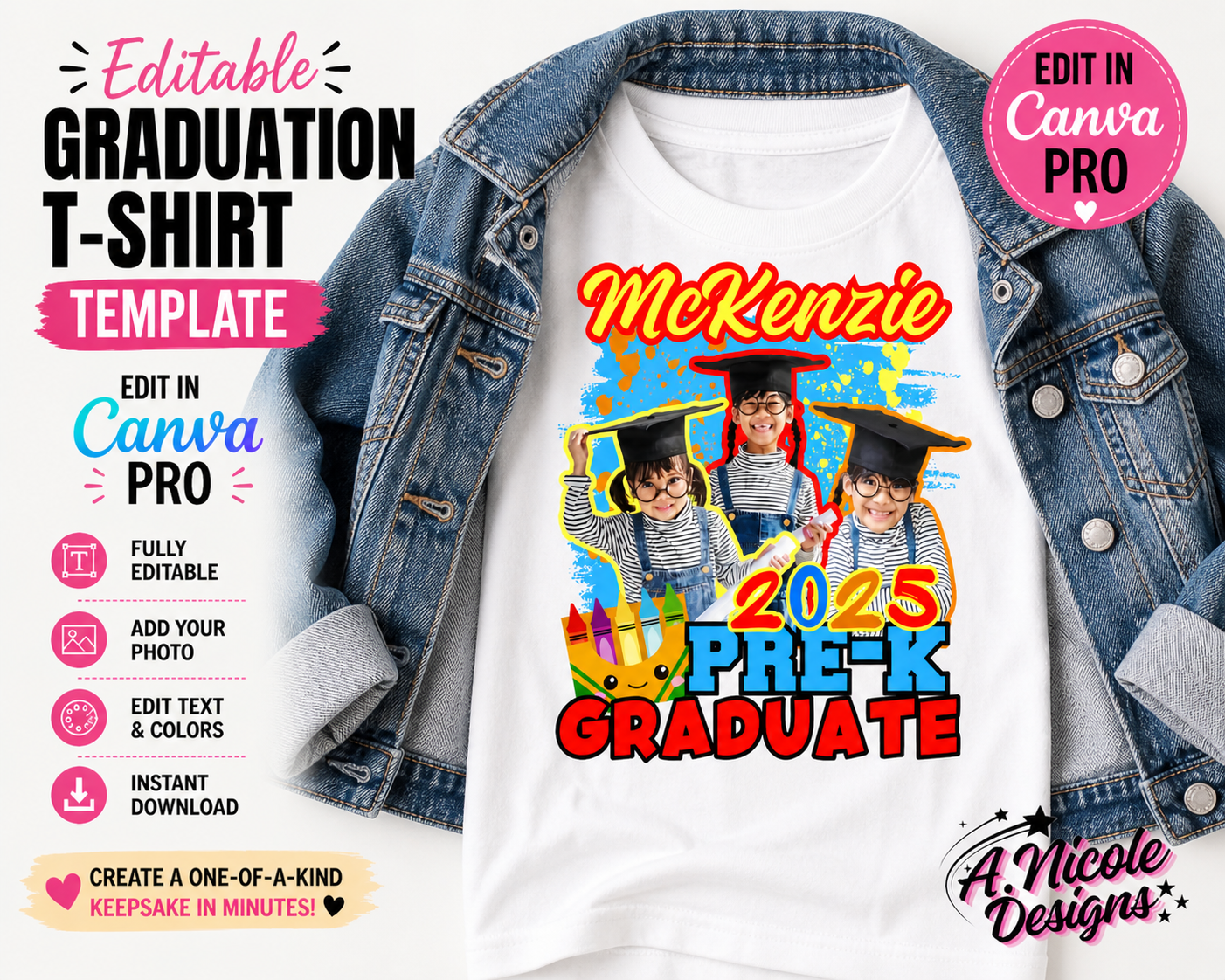 Editable Graduation T-Shirt Template #9