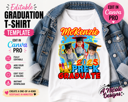 Editable Graduation T-Shirt Template #9