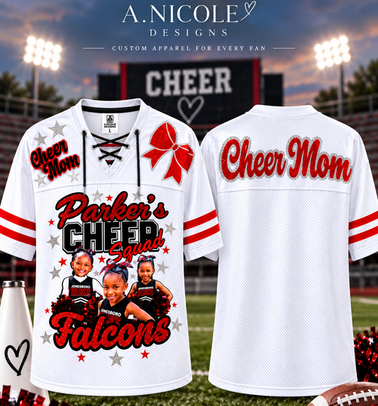 Custom Cheer Mom Jersey | Personalized Photo Cheer Mom Jersey
