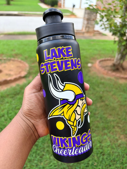 Design 1 Mascot Cheerleading Water Bottles/UVDTF