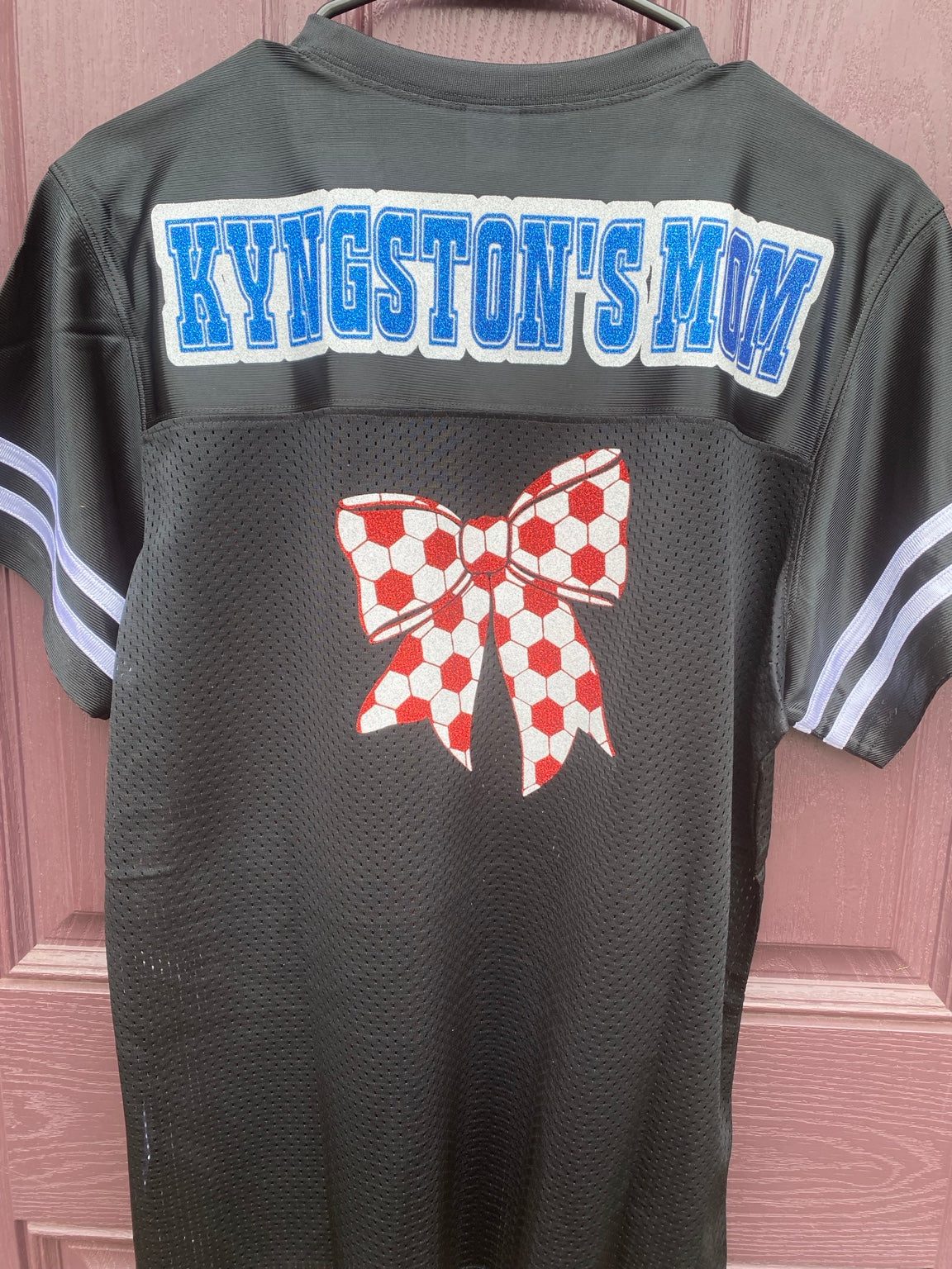 Custom Soccer Mom Glitter Jersey
