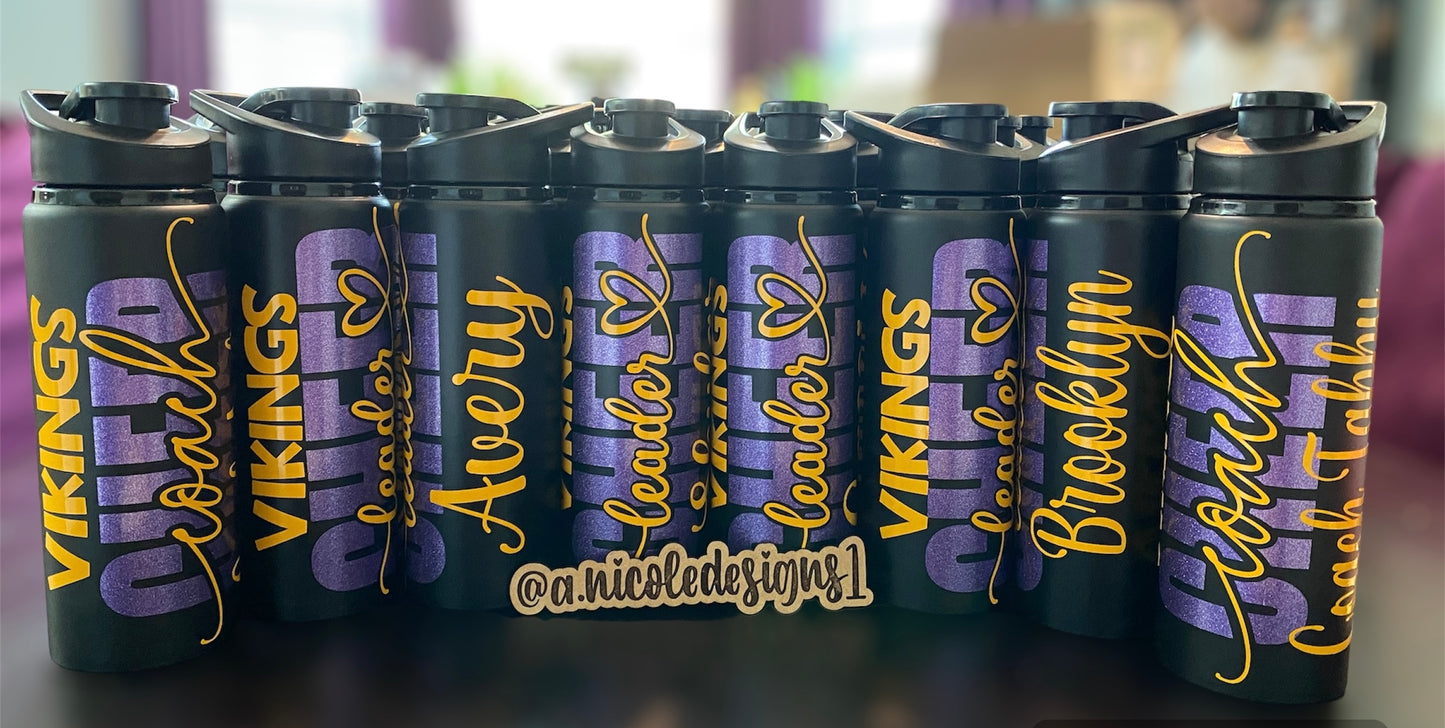 Cheerleader Water Bottles Style 4