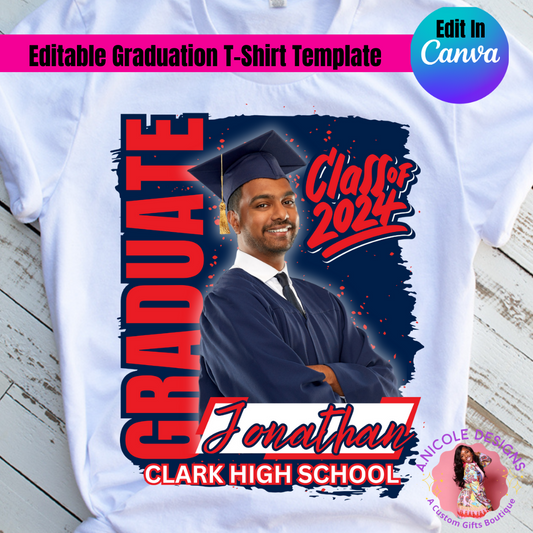Editable Graduation T-Shirt Template #11