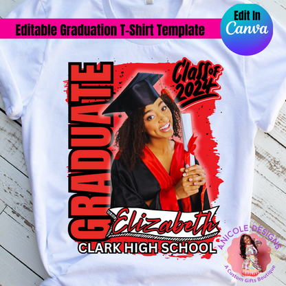 Editable Graduation T-Shirt Template #11