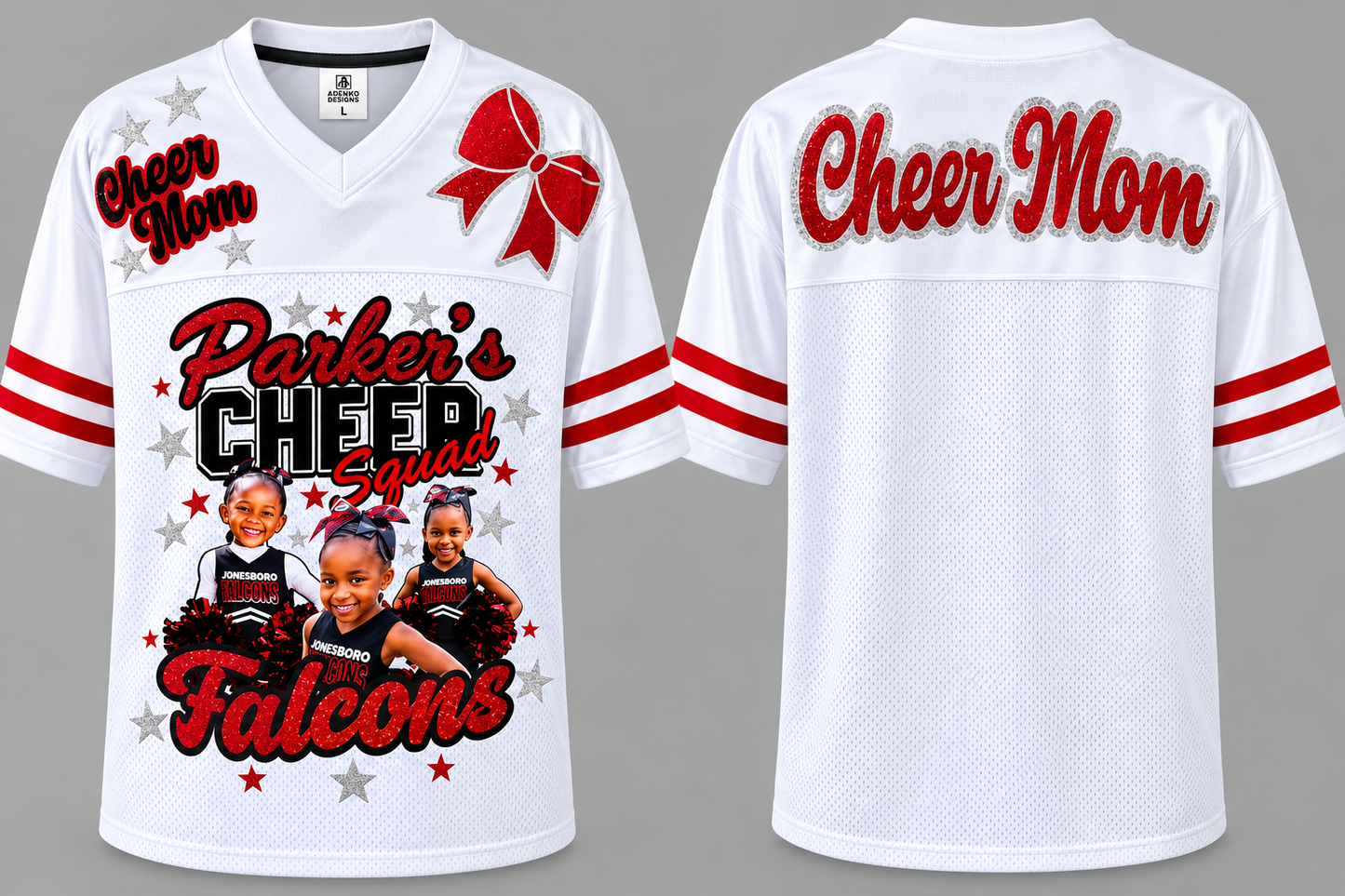 Custom Cheer Mom Jersey | Personalized Photo Cheer Mom Jersey