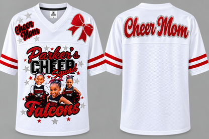 Custom Cheer Mom Jersey | Personalized Photo Cheer Mom Jersey