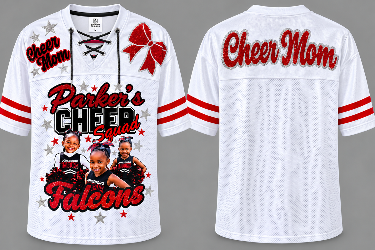 Custom Cheer Mom Jersey | Personalized Photo Cheer Mom Jersey