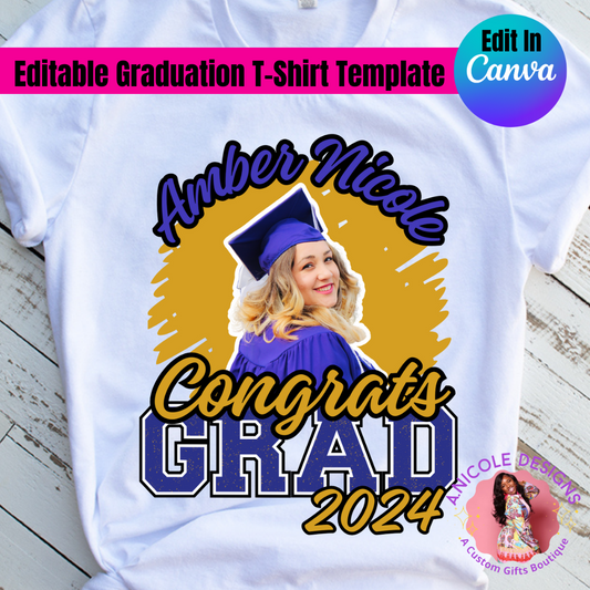 Editable Graduation T-Shirt Template #6