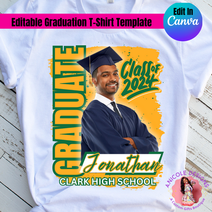 Editable Graduation T-Shirt Template #11